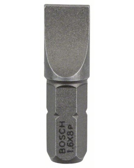 Bosch Schrauberbit Extra-Hart, S 1,6 x 8,0, 25 mm, 3er-Pack