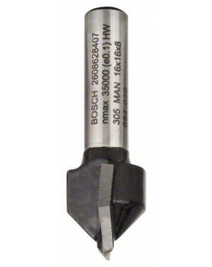 Bosch V-Nutfräser, 8 mm, D1 16 mm, L 16 mm, G 45 mm, 90°