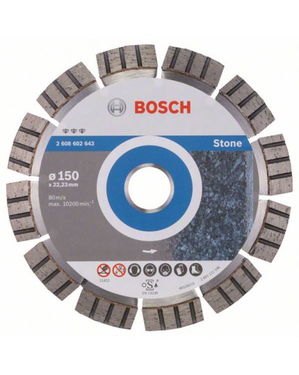 Bosch Diamanttrennscheibe Best for Stone, 150 x 22,23 x 2,4 x 12 mm