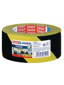 Tesa PVC-Warnband gelb / schwarz 66 : 50