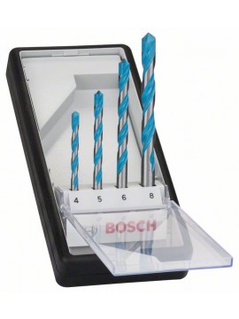 Bosch Mehrzweckbohrer-Robust Line-Set CYL-9 Multi Construction, 4-teilig, 4 - 8 mm
