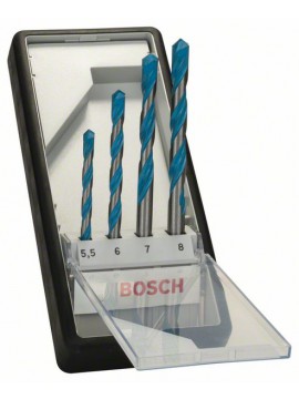 Bosch Mehrzweckbohrer-Robust Line-Set CYL-9 Multi Construction, 4-teilig, 5,5 - 8 mm