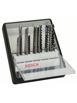 Bosch Stichsägeblatt-Set Robust Line Wood Expert, T-Schaft, 10-teilig