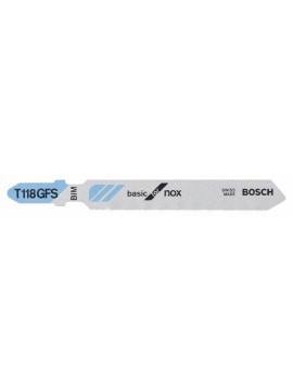 Bosch Stichsägeblatt T 118 GFS, Basic for Inox, 3er-Pack