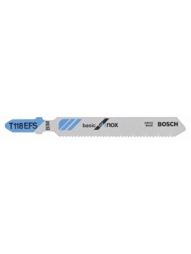 Bosch Stichsägeblatt T 118 EFS, Basic for Inox, 3er-Pack