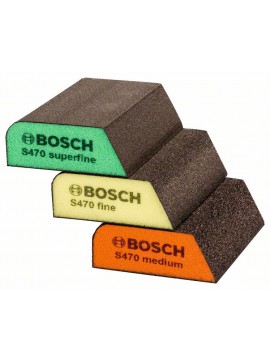 Bosch Schleifschwamm-Set, 3-teilig, Best for Profile, 69 x 97 x 26 mm, M, F, SF