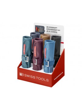 PB Swiss Tools RolletuiSwissGrip PB8218 POS BO,GY,BK,TO,PE,TU, in Displ.