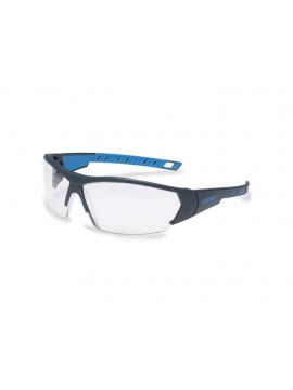 Uvex Schutzbrille farblos, UV400 i-works, anthrazit/blau