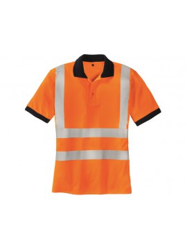 Fortis Warnschutz Polo-Shirt Sylt orange, Gr. S